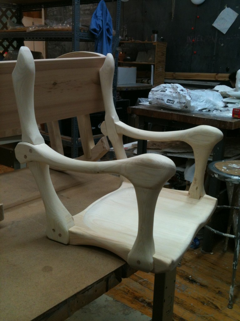 Chair in progress